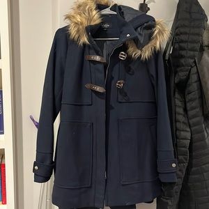 Cute winter coat with fur hood! Soo warm! Worn once!